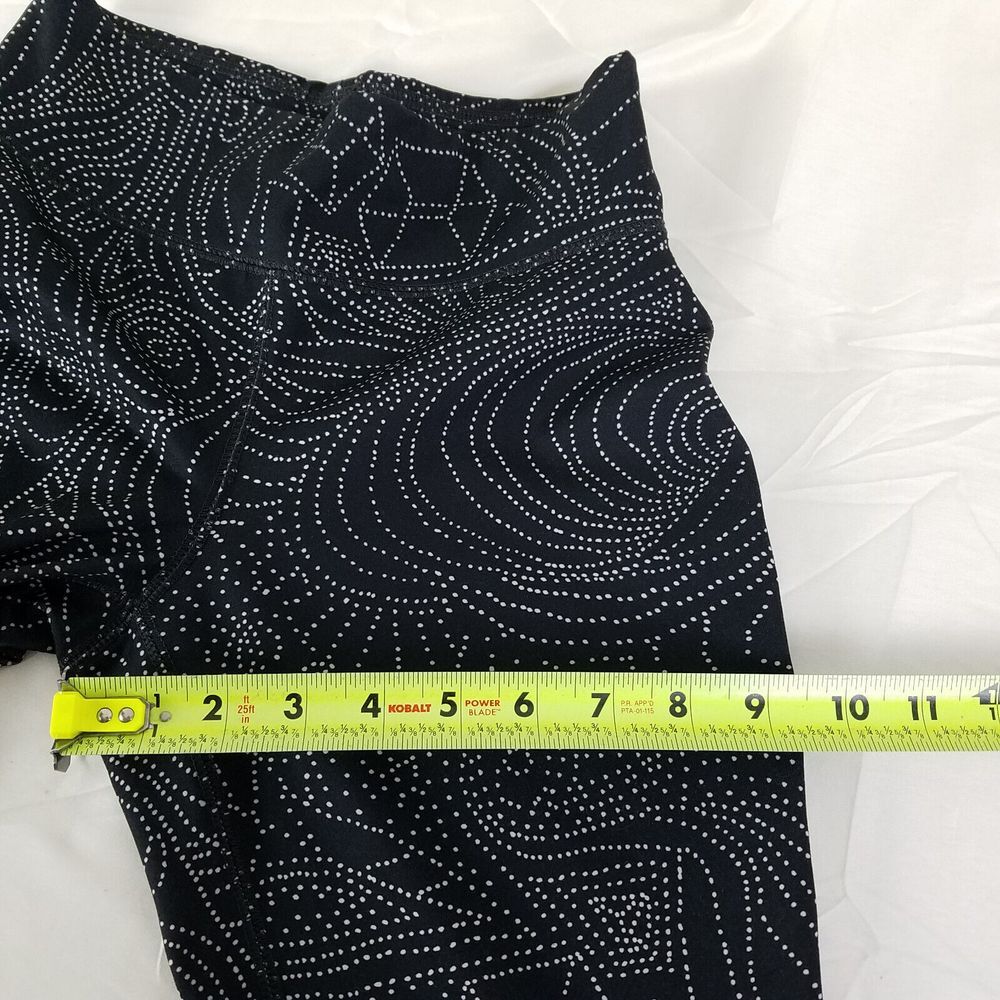 Mossimo Leggings Womens XS Black Low Rise Geometric Print Pants W22 x L28 - Picture 6 of 9